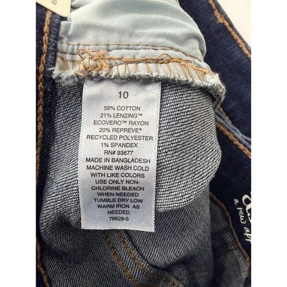 A.n.a High-Rise Flare Jeans Womens 10 Blue Dark Wash Stretch Slim 31x32 - Picture 9 of 11